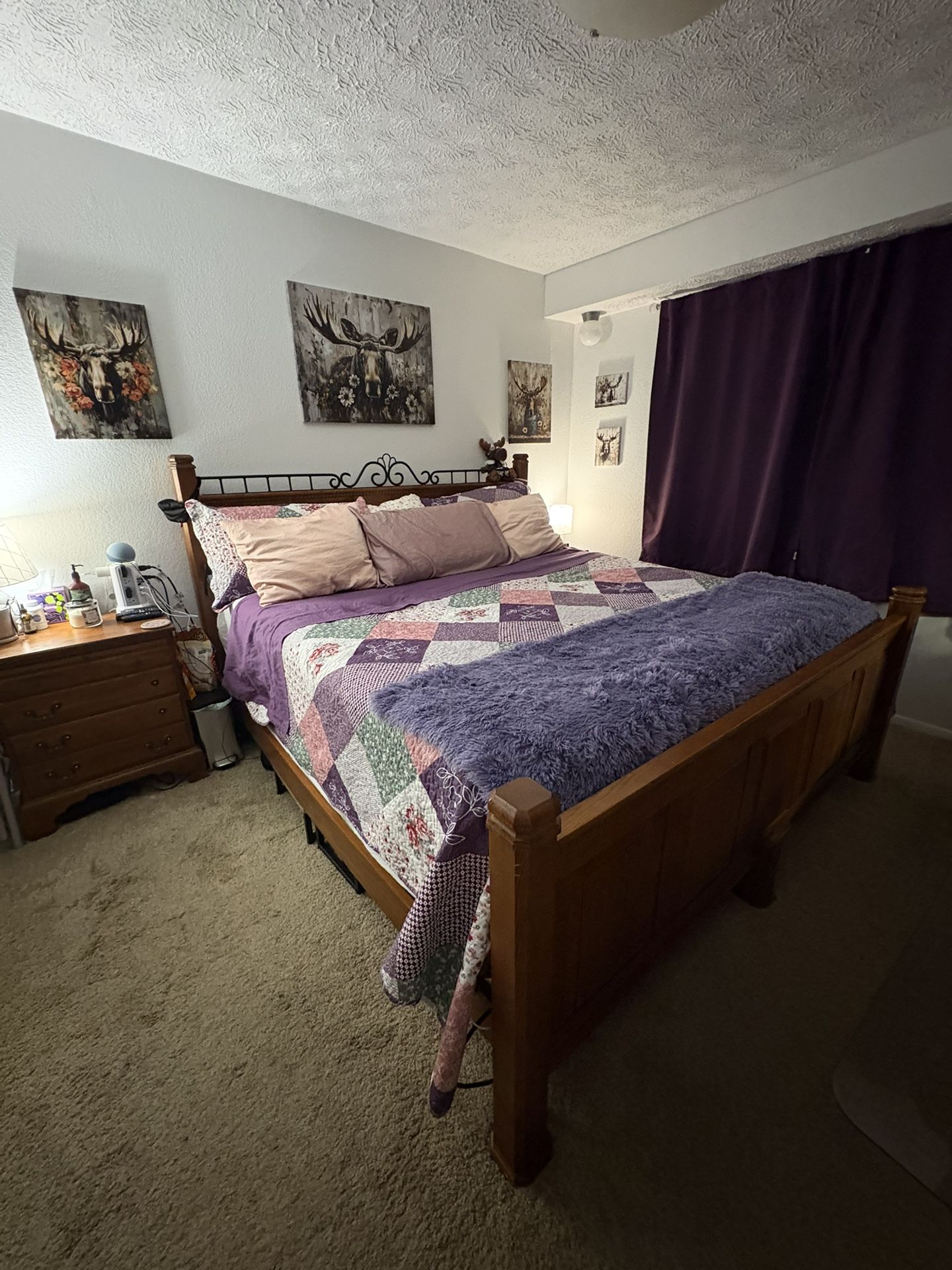 King Size Bed Frame, And Tempur-Pedic cloud Mattress