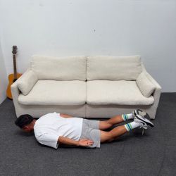 Aaliyah Cream / Off White ⚪️ Boucle Sofa - 2 pc Couch Module - Washable - Can Deliver - Retails 1k!