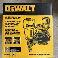 NEW DEWALT 15° Pneumatic Coil Siding Nailer Brand New In Box