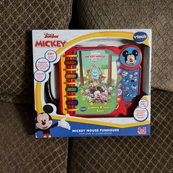 Brand new $30 VTEC Disney, Mickey Mouse Funhouse Explorer and learn book for only $18