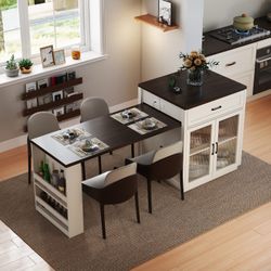 Brand New Sealed 83.1'' Extendable Kitchen Island with Slide Out