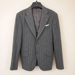 Daniele Alessandrini Grey Pinstripe Blazer – Size 48