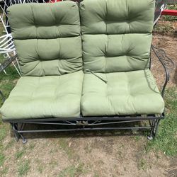 Vintage Wrought Iron Patio Glider
