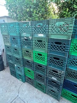 Plentiful Amount Of Vintage Milk Crates