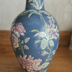 Vintage Painted Porcelain Vase