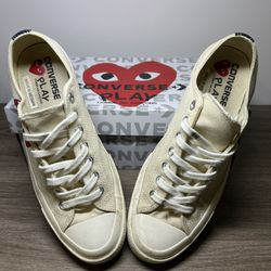 CDG Converse Comme des Garcons Play Chuck 70 OX Half Heart 150207C Size 8.5 Mens 