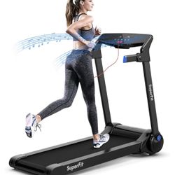 New in Box Goplus 3HP Electric Folding Treadmill, Self-Standing Superfit Treadmill with APP Control