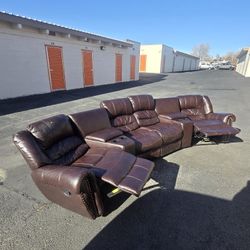 Brown Sectional Recliner