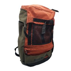 BURTON Black/Red-Orange Backpack Camping Hiking Skating Snowboarding Laptop Bag