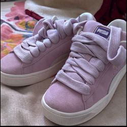 Puma Light Pink Suede Sneakers Size 7 Women