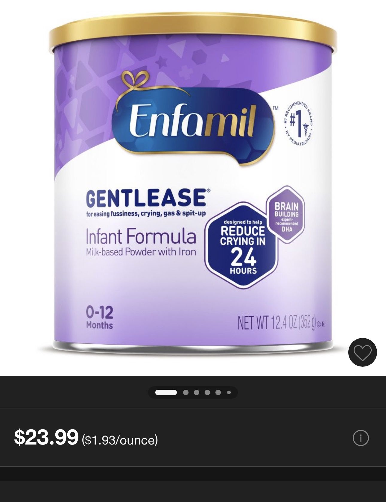 7 Cans Gentlease infant Formula