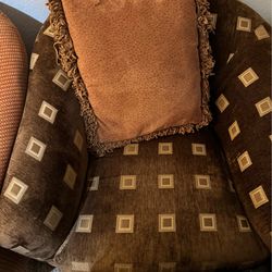 Brown accent chair