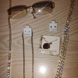 Rose Gold, Cuban Chains. 