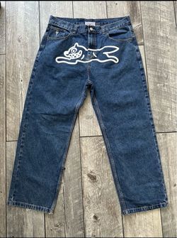 JNCO Wide Leg Denim Jeans with Graphic 36x34