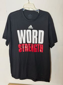 Adidas Creator Tee Word Strength Men’s XL Black Performance Training Shirt