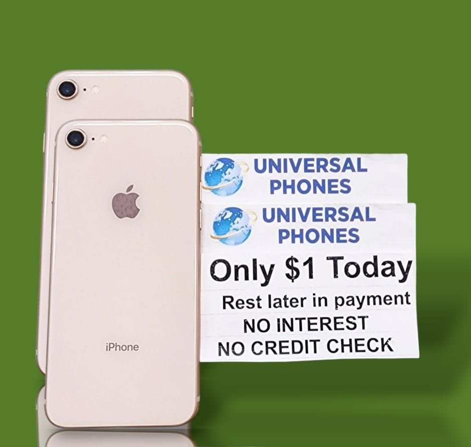 In Box Apple IPhone 8 64gb Unlocked Like New Condition No Defects.
$1 Down NO CREDIT CHECK FINANCING