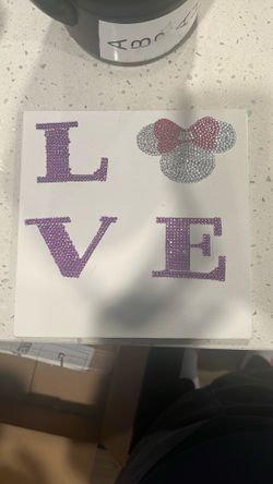 Mini Mouse Canvas Bedazzling