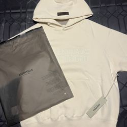 essentials fear of god eggshell xs hoodie