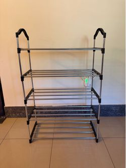 Must Go! 5-Tier Metal Shoe Rack, Great Condition.