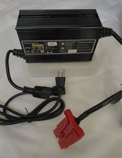 Charger with Pallet Jack, 24V 10A, with SB120 120A Red Connector Designed for Floor Scrubbers, Fast Response and Stable Output, 24v 10a Scrubber Charg