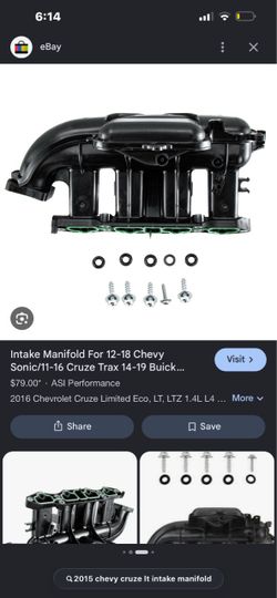 2015 Chevy Cruze Lt  Intake Manifold.