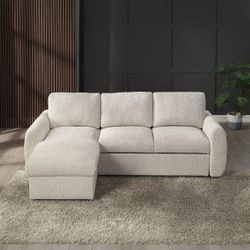 Nuriel Beige Reversible Sectional Sofa W/Sleeper & Storage