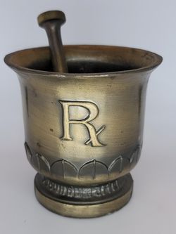Brass Pharmacist Mortar and Pestle