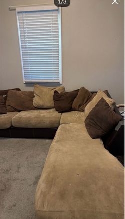Large Sectional Sofa with Pillows - FREE Delivery