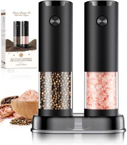 NEW Electric Salt & Pepper Grind Set - Automatic LED Adjustable Coarseness