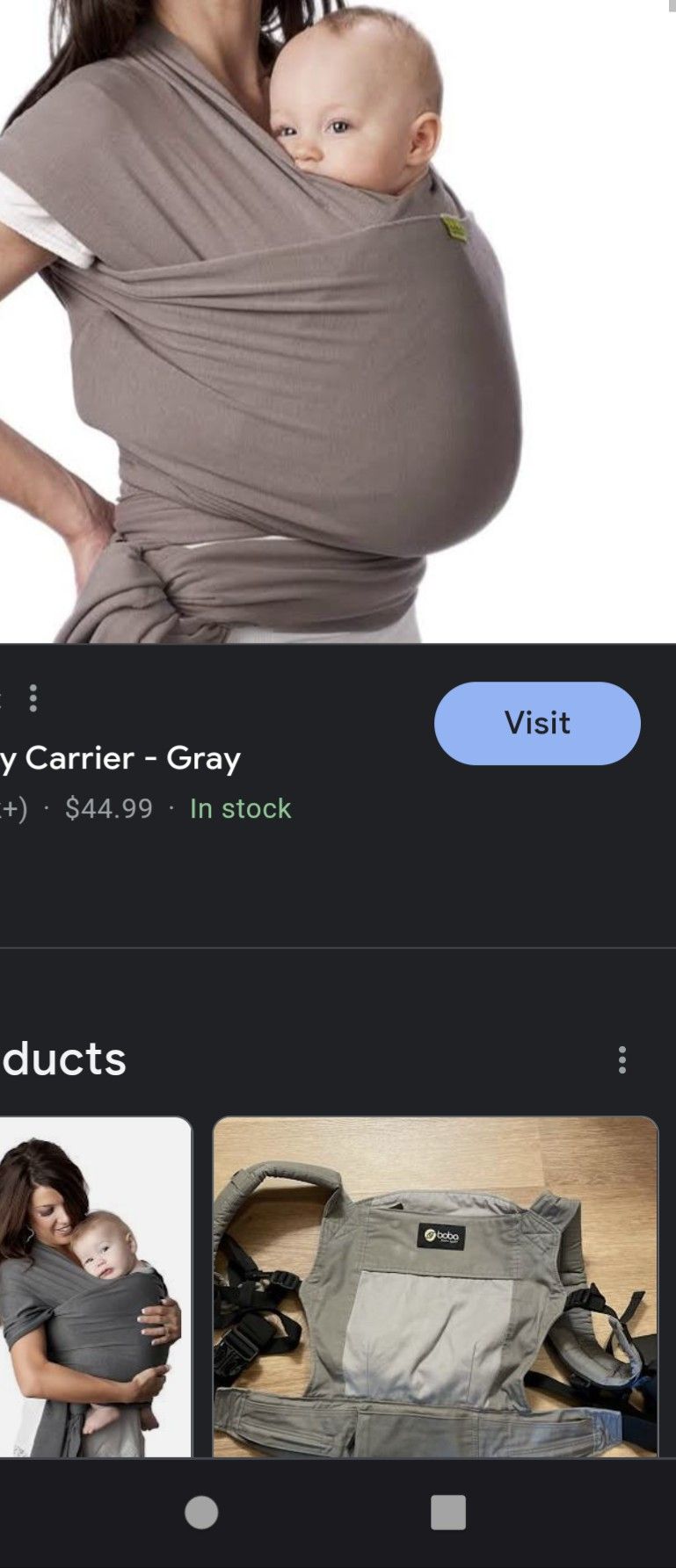 Boba Wrap Baby Carrier (Grey)