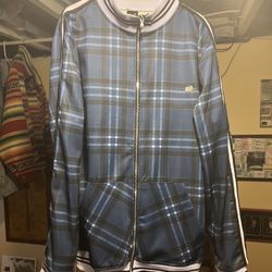 Men’s XL Elephant Logo Blue Plaid Track Suit 