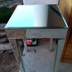 Mirrored Side End Table 