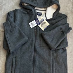 Smith's Workwear Men's Sherpa Lined Hooded Full-zip Jacket - Color: CHARCOAL - Size: M