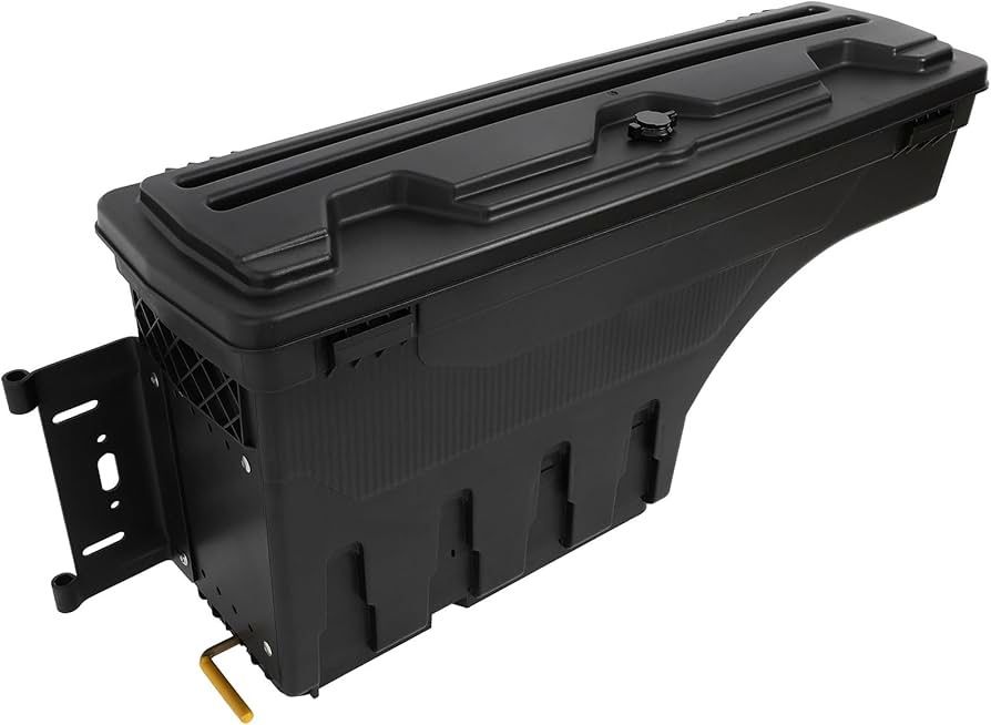 Truck Bed Storage Box for Ford for F-150 1(contact info removed) Left Driver Side Truck Bed Tool Box Waterproof and Durable ABS Lockable Wheel Well