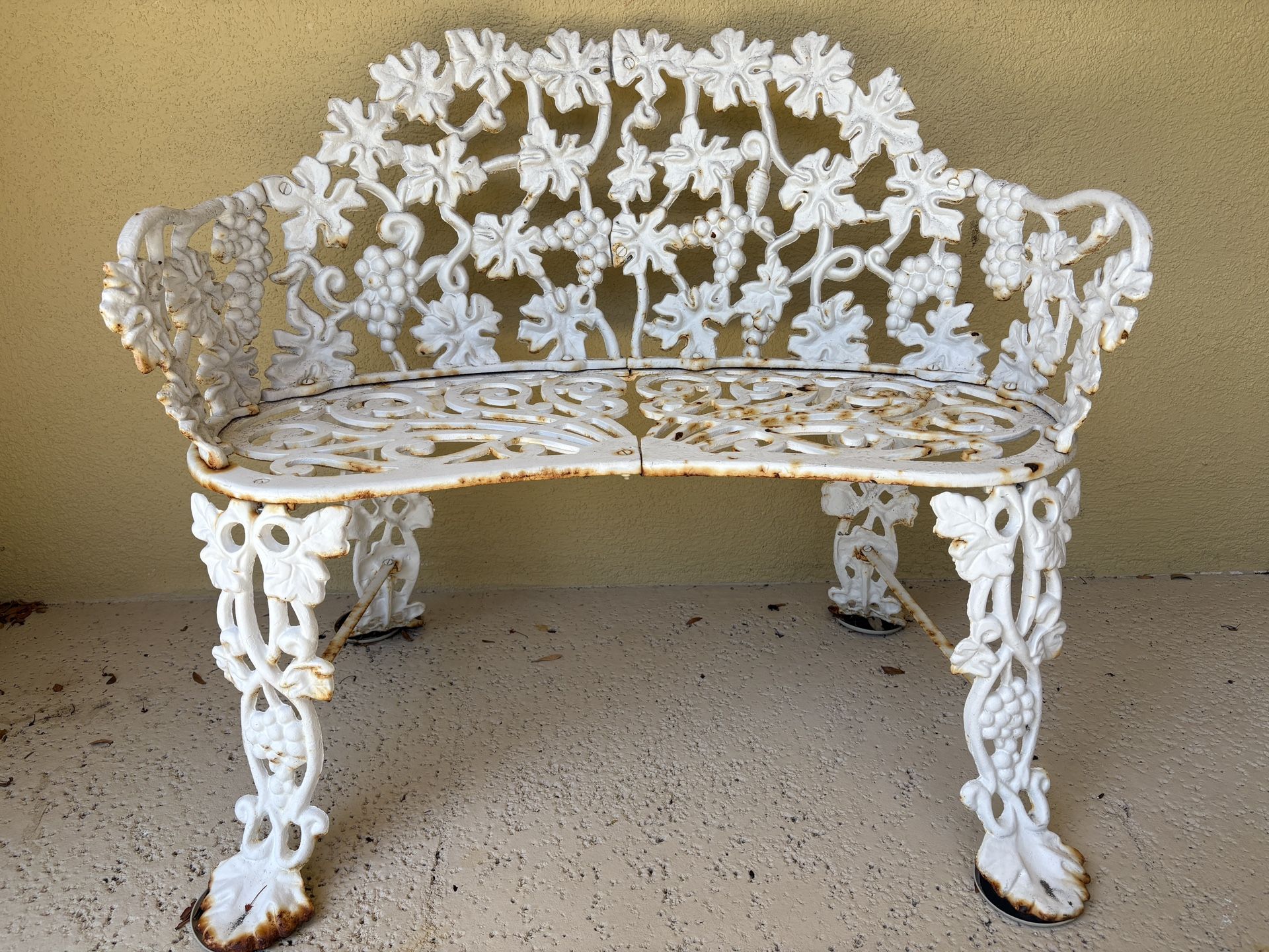 Vintage Victorian Cast Iron Loveseat