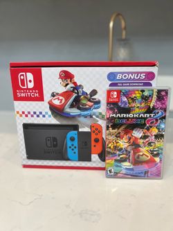 🏁🎮 BRAND NEW Nintendo Switch Mario Kart 8 Deluxe Bundle + Physical Game! 🎮🏁