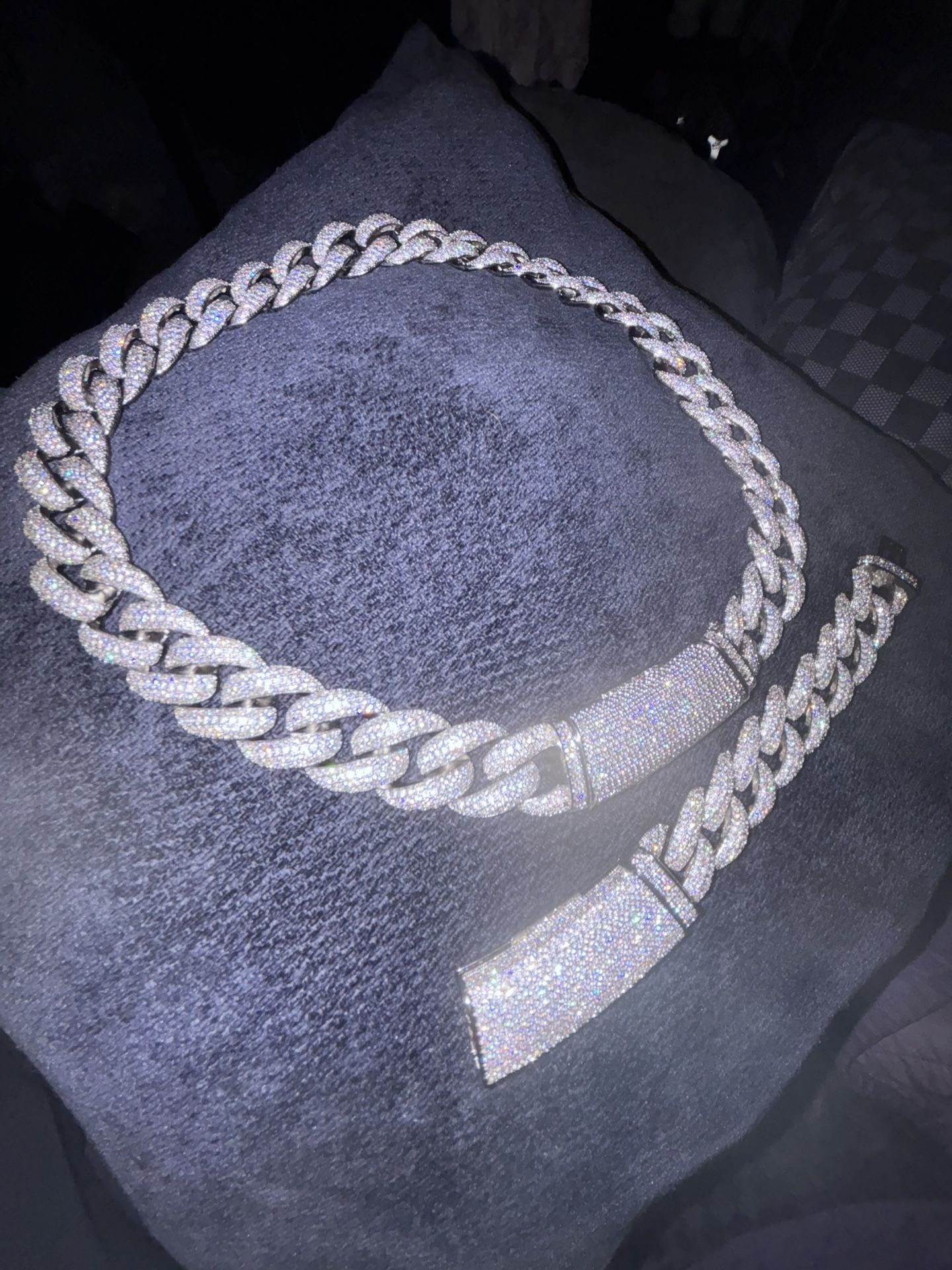 20MM VVS MIAMI CUBAN ICED OUT DIAMOND NECKLESS BRACELET SET...