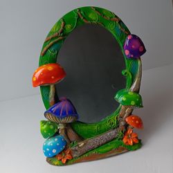 Antique Mushroom Mirror 