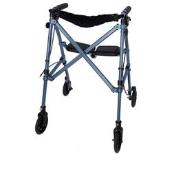 Able Life Space Saver Rollator, Lightweight Folding Mobility Rolling Walker for Seniors and Adults, 6-inch Wheels, Locking Brakes, and Padded Seat wit