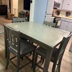 Gray table With 4 Chairs. Open To Offer 