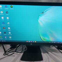 HP 27" EliteDisplay 1080P Monitor Model: E271i DVI-D, VGA, DisplayPort, & HDMI with included converter cable.