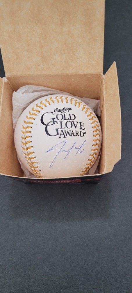 Andres Gimenez Autograph Gold Glove Baseball