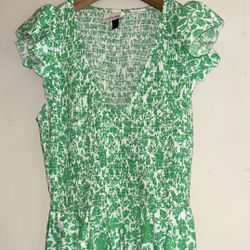 Green Floral Print Universal Thread Midi Dress Size Small Size 