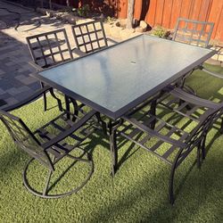All metal outdoor dining set