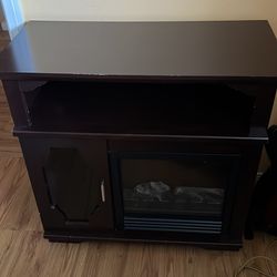 Electric fireplace TV stand