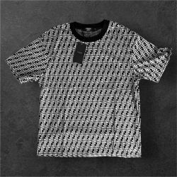 Fendi White & Black Monogram T-Shirt - XL