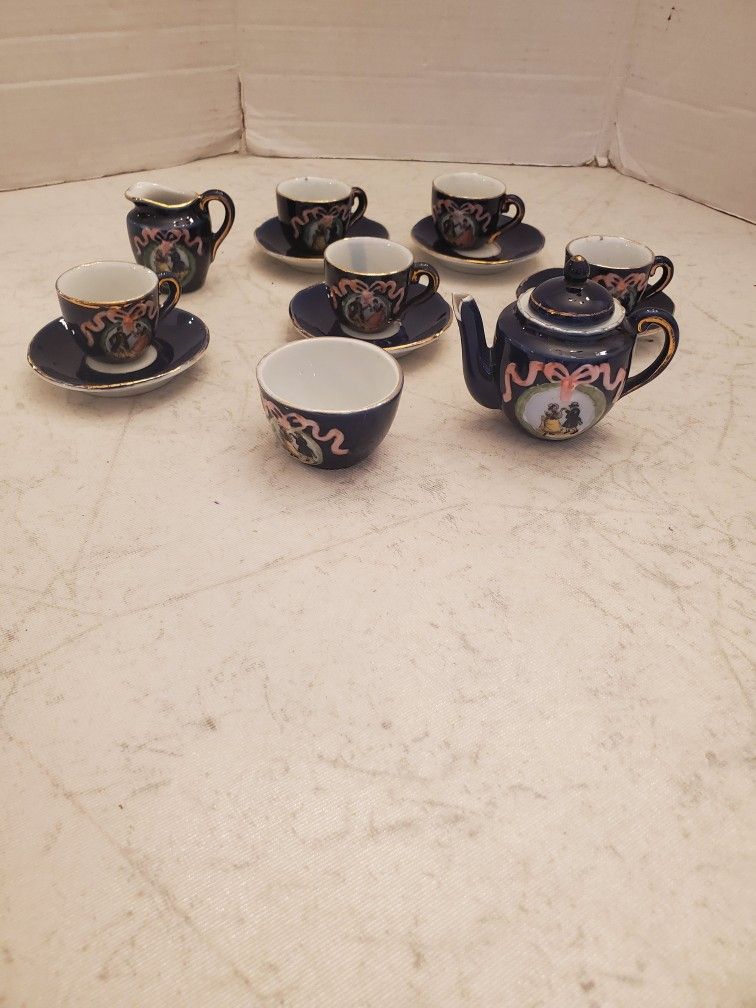 Vintage Limoges Style Doll House Porcelain tea set