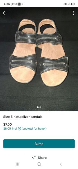 Black m leather sandals