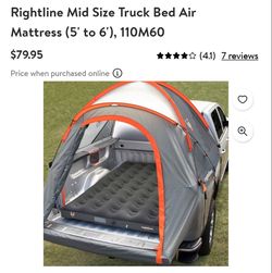 NEW... RIGHTLINE MID SIZE TRUCK BED AIR MATTRESS