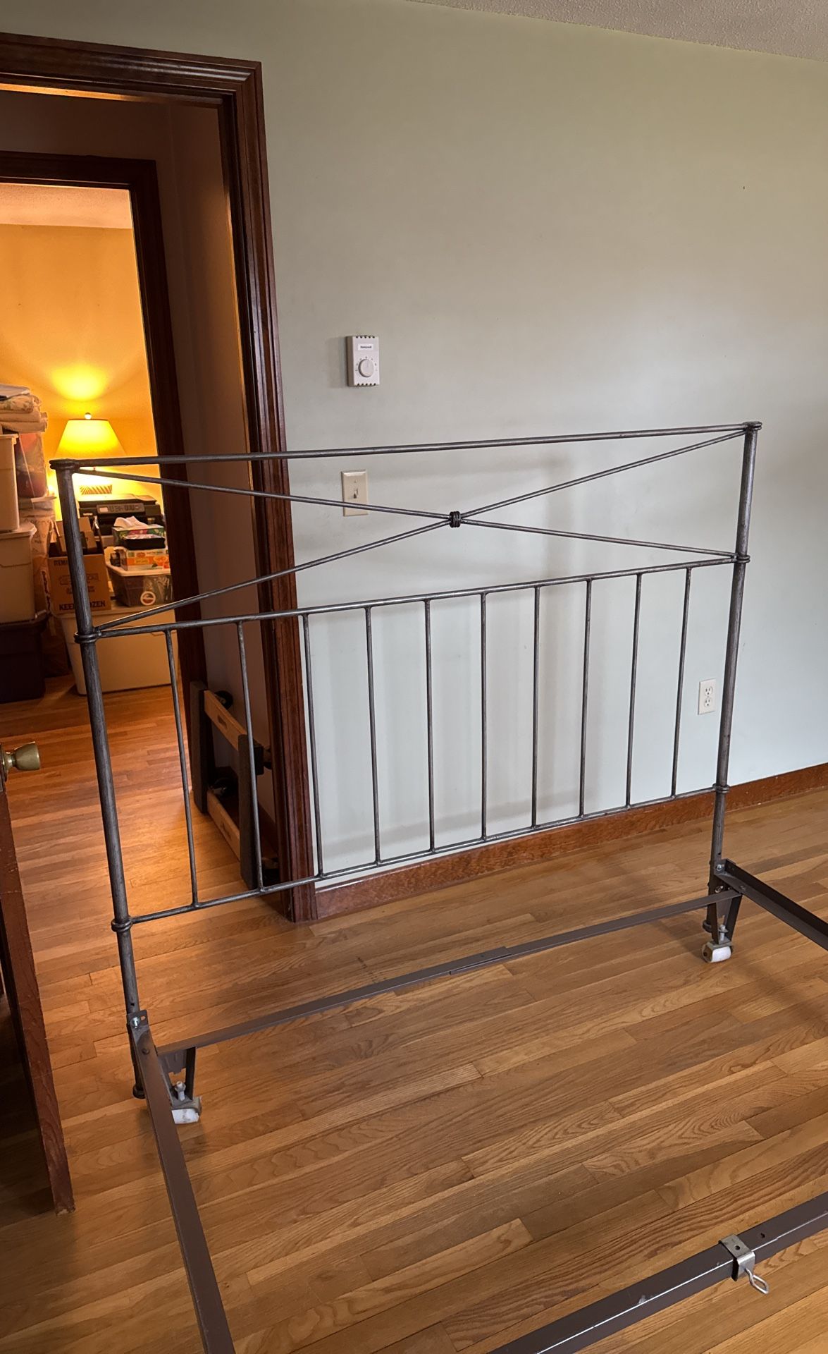 Silver Wrought Iron Queen Bed Frame